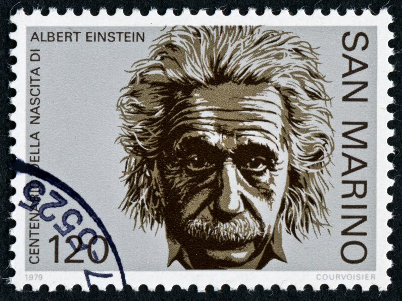 Albert Einstein postage stamp.