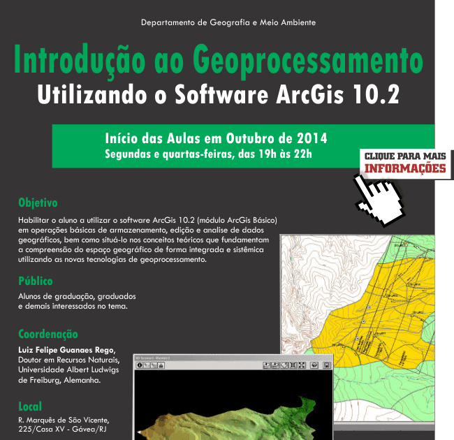 Falando De Meio Ambiente Curso Introdução Ao Geoprocessamento Arcgis 102 Puc Rio