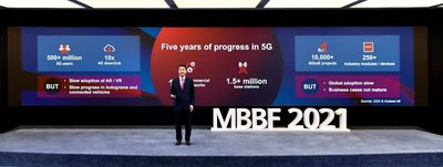 Ken Hu speaking on 5G development at MBBF 2021 Ken Hu speaking on 5G development at MBBF 2021