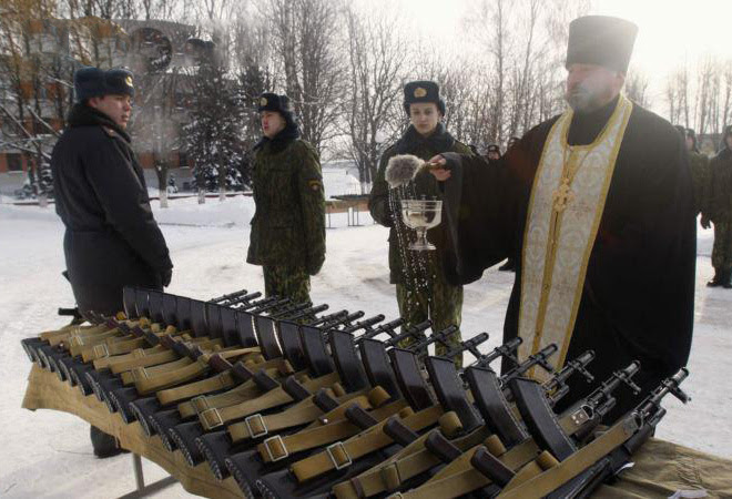 Đặc sắc nghi lễ ban phước cho vũ khí của Quân đội Nga - Ảnh 5.
