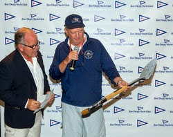 Tom Ehman- wins Silver Shovel Trophy- J/105 Masters sailing off San Diego, CA