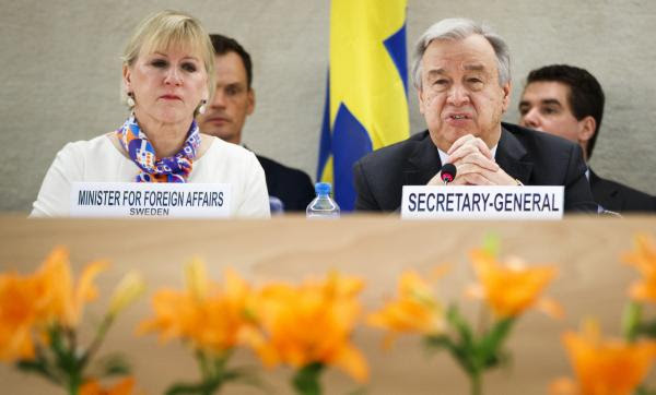 瑞典女外交大臣和联合国秘书长谈也门危机.jpg
