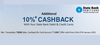 10% cashback for SBI debit/...