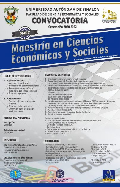 Maestría en Ciencias Económicas y Sociales