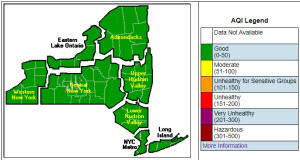 AQI map and Legend