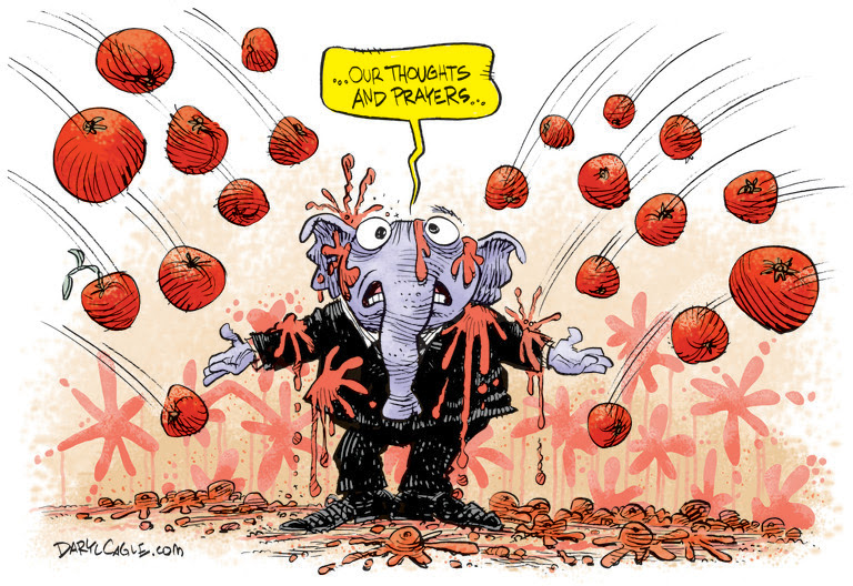 REPUBLICAN, ELEPHANT, SCHOOL SHOOTING, THOUGHTS AND PRAYERS, GUN CONTROL, NRA, NATIONAL RIFLE ASSOCIATION