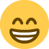 Grinning face with smiling eyes