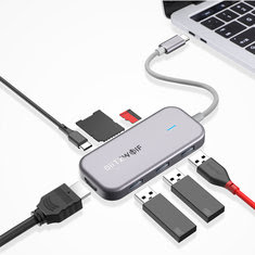 BlitzWolf® BW-TH5 USB-C to USB3.0 PD HDMI TF SD Hub