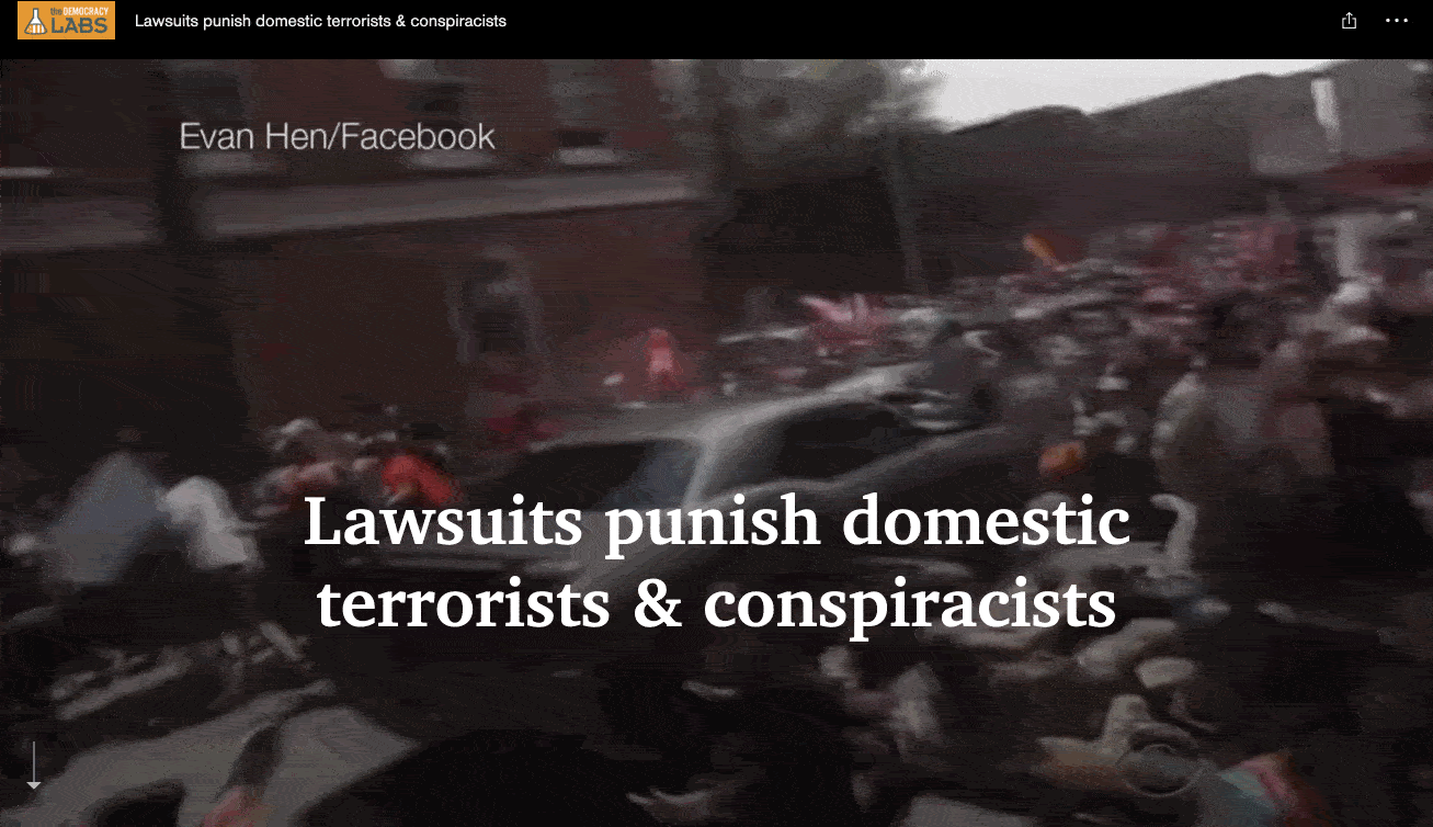 Lawsuits punish domestic terrorists and conspiracists