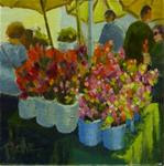 Flower Market Day 6x6" - Posted on Wednesday, March 4, 2015 by Mary Pyche