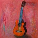 Spanish Guitar on Pink - Posted on Wednesday, January 21, 2015 by Anna Mikhaylova