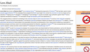 Wikipedia dismisses Love Jihad in India as ‘Islamophobia,’ but claims ‘Reverse Love Jihad’ against Muslims is real