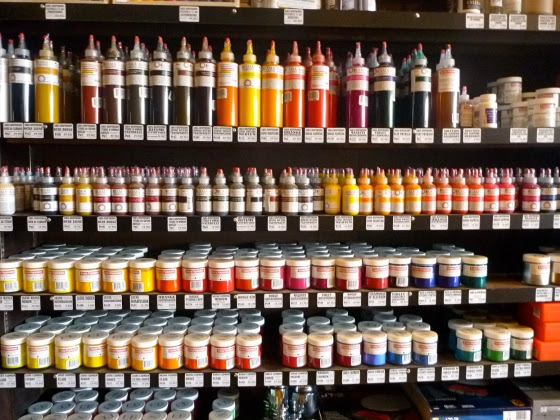 Pure pigments at Kama Pigments in Montreal.