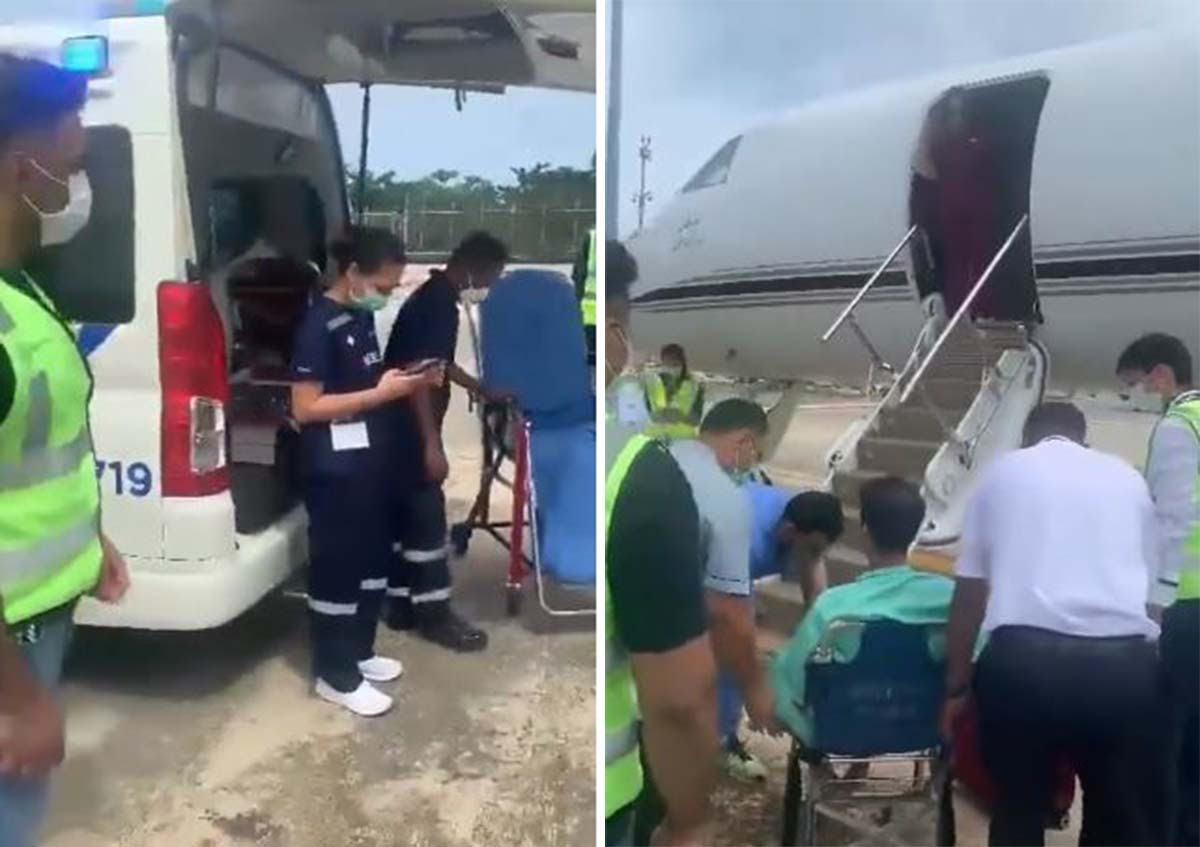 بالفيديو: إخلاء طبي للمواطن المصاب بعد سقوطه بحفرة في تايلاند لاستكمال علاجه بالمملكة