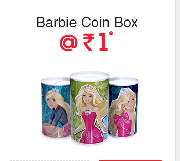 Barbie Coin Box @ Rs. 1*