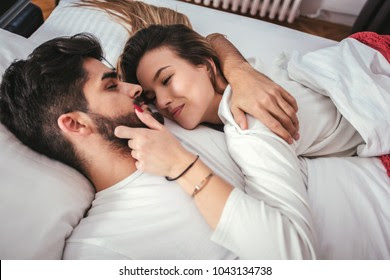 Young Loving Couple Bed People Family Stock Photo 1043134738 | Shutterstock