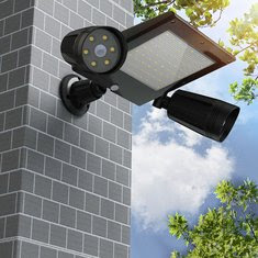 Solar Triple Head PIR Motion Sensor Flood Light