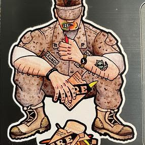 Lance Corporal Crunch™ Stickers