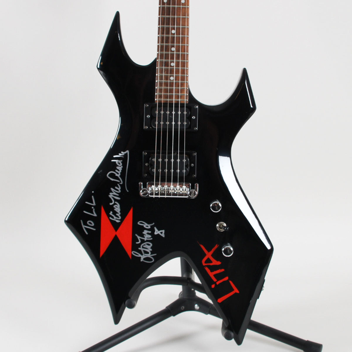 Lita Ford Signed Guitar B.C. Rich Signature Warlock Electric - COA JSA