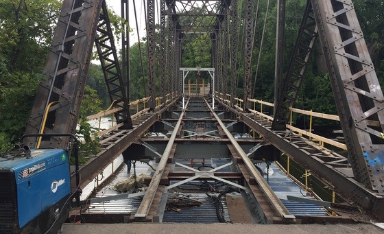 Boom Island-Nicollet Island Bridge repairs August 2018