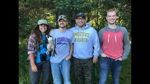 2018 Research Trainees (L to R: Count - Hannah Toutonghi, Banding - Matthew Hanneman, Arthur Sanchez, Zane Den Ouden) 2018 Research Trainees (L to R: Count - Hannah Toutonghi, Banding - Matthew Hanneman, Arthur Sanchez, Zane Den Ouden)
