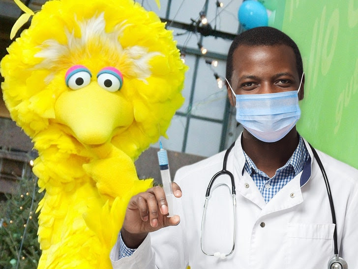 Big Bird gets the coronavirus vaccine