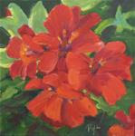 Red Geranium 6x6 - Posted on Thursday, February 19, 2015 by Mary Pyche
