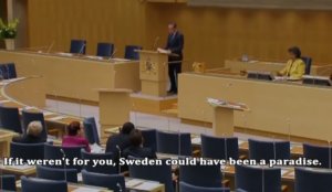 Sweden Democrat politician to Leftists: “You should be ashamed, and history will judge you hard”
