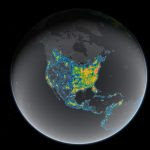 The bright areas of the map show where stars and constellations are blocked. Credit: Falchi et al, Science Advances; Jakob Grothe/National Park Service, Matthew Price/CIRES/CU-Boulder.