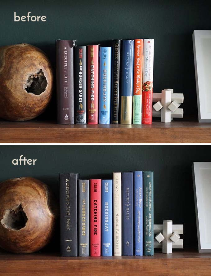 Image result for remove hardback book covers for bookcase decor