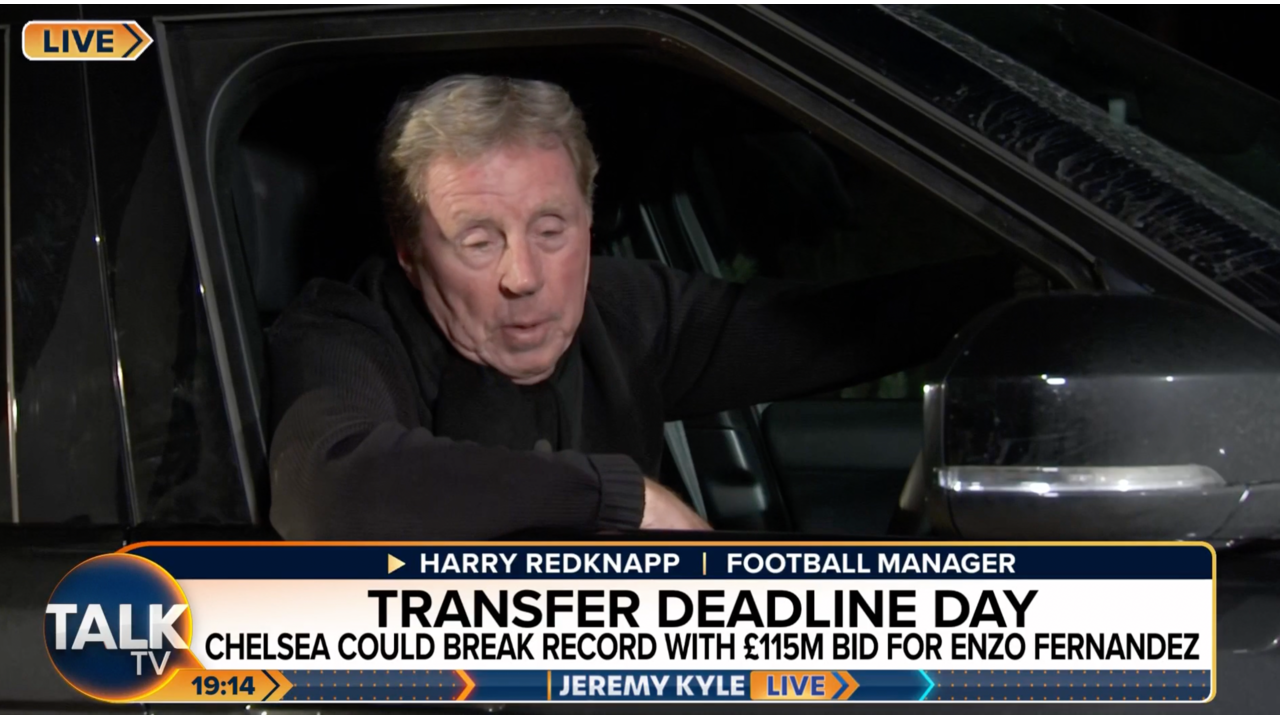 Harry Redknapp joined Jeremy Kyle live from his car