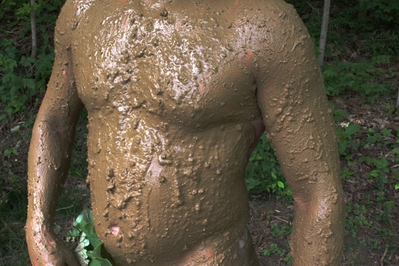 mud on body natural camouflage