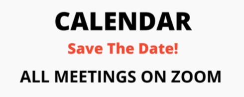 Calendar save the date all meetings on zoom