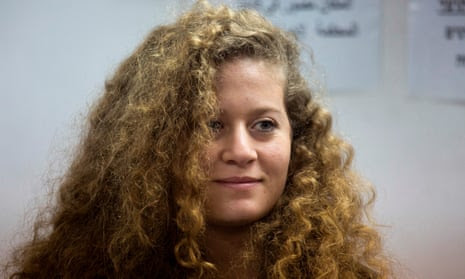 Ahed Tamimi pictured in 2018 in the Ofer military prison near Jerusalem.