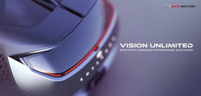 Key visual of GAC Motor in 2019 NAIAS Key visual of GAC Motor in 2019 NAIAS