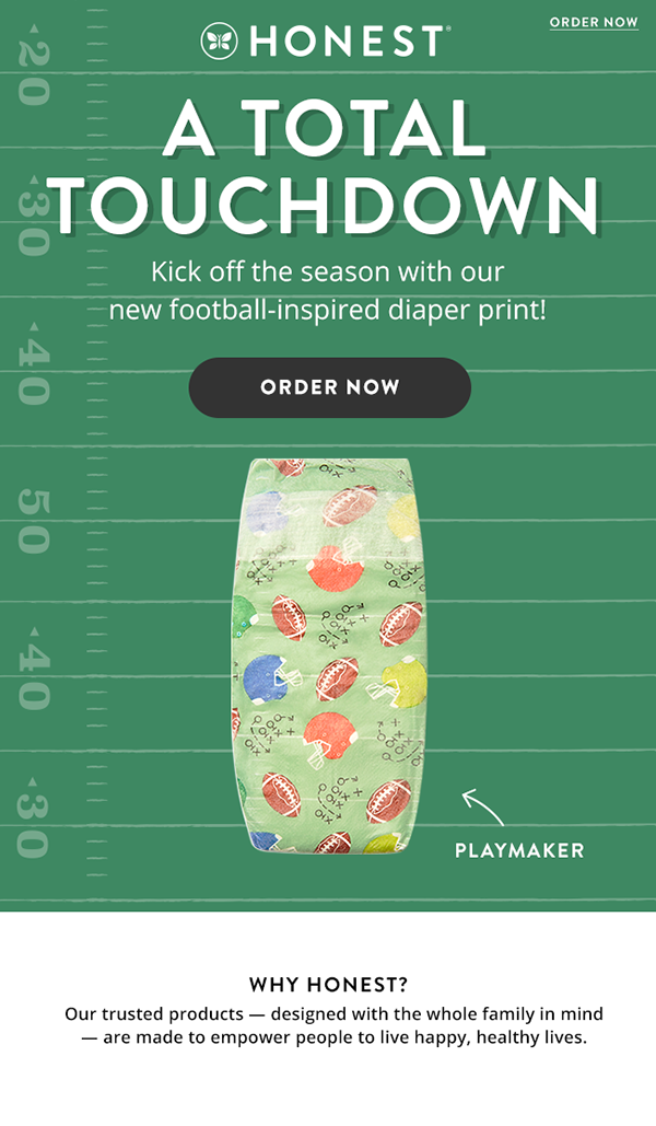 NEW Football Print Diapers fro...