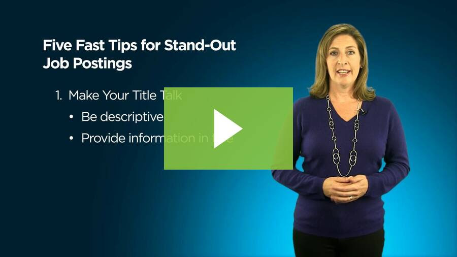 Five Fast Tips To Make Your Job Posting Stand Out