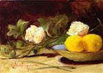 Two Lemons and White Roses - Posted on Thursday, February 5, 2015 by Dorothy Woolbright