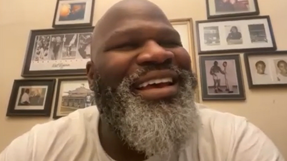  Wrestler and strongman Mark Henry speaks to NBC 10 ahead of AEW events