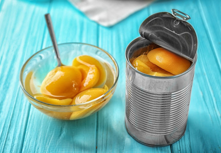 Canned fruit.