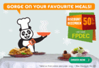 Foodpanda : 50% off on first online paid order (Valid for new users)
