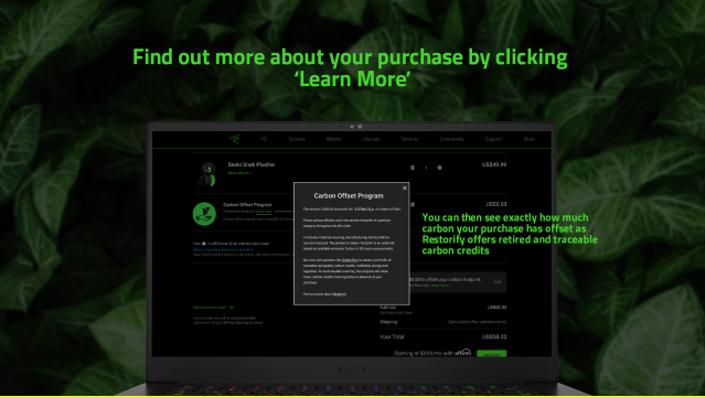 RAZER PRESENTA RESTORIFY, UNA SOLUCIÓN RASTREABLE DE PAGO NEUTRO DE CARBONO 4 Image
