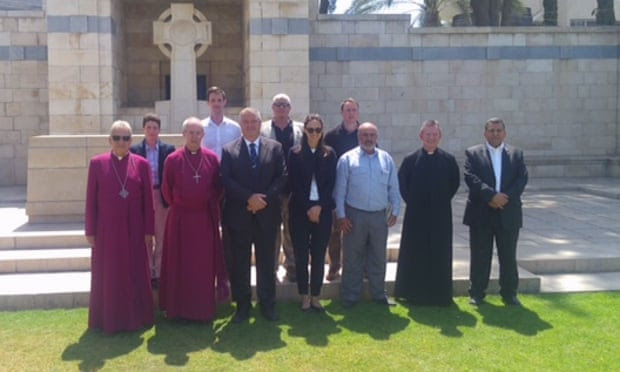 Archbishop Justin Welby and Archbishop Suheil visit the Commonwealth War Cemetery in Gaza