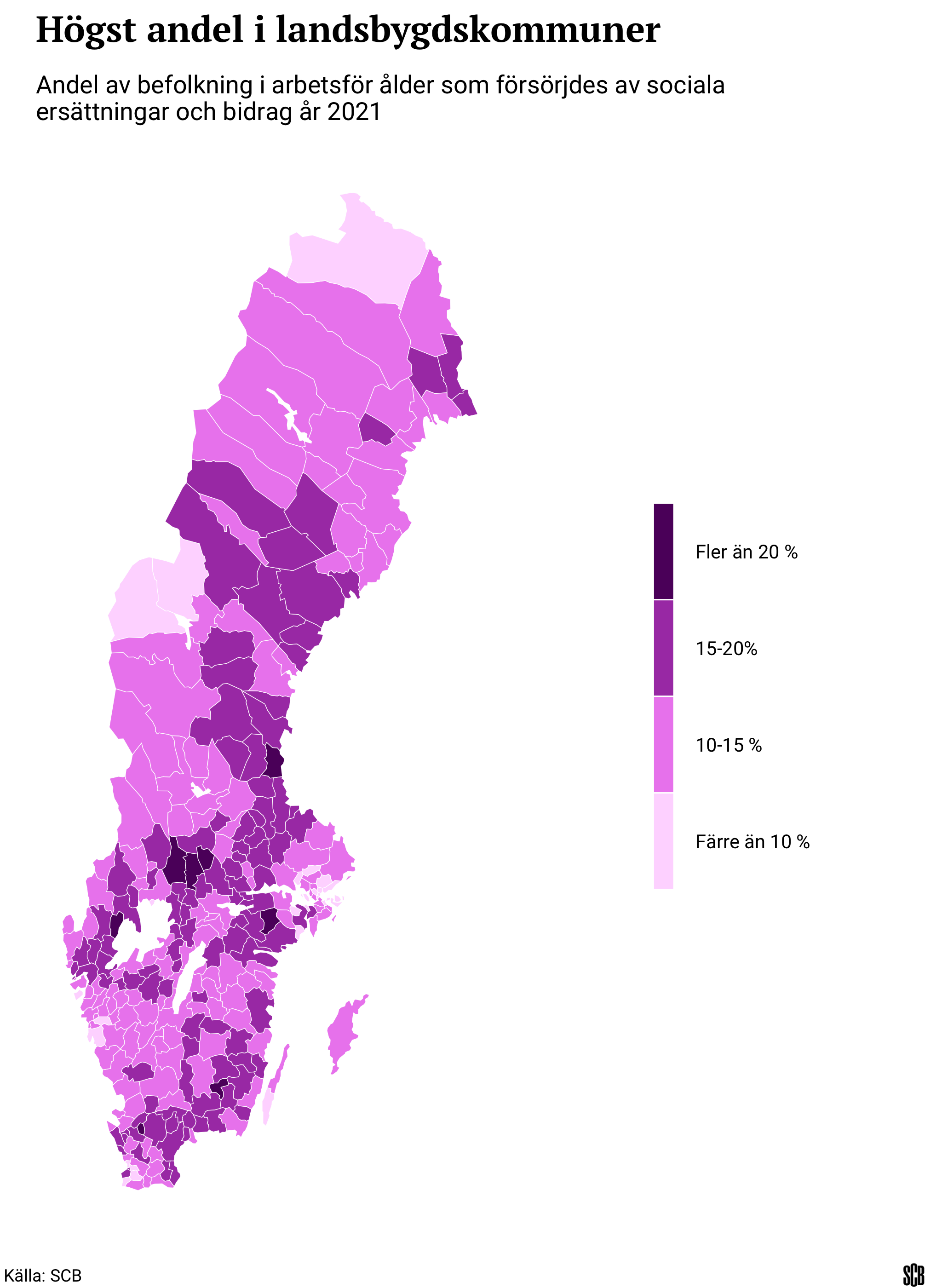 Karta: Kommun för kommun i Sverige