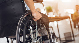 photo of a person in a wheelchair