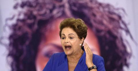 La presidenta de Brasil, Dilma Rousseff, durante su discurso. - REUTERS