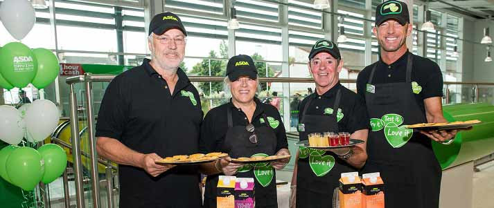 staff at supermarket opening