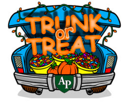 Austin Prep trunk or treat event logo