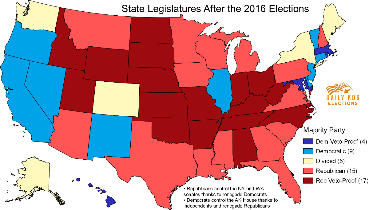 map showing legislatures