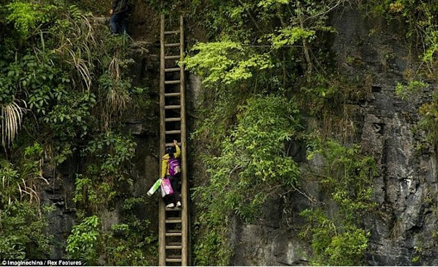 Xót cảnh thầy trò bắc thang lên trời tìm chữ
